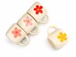 TAZA DE CERAMICA - FLORES