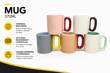 TAZA CERAMICA - BICOLOR 370ML