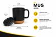 TAZA CERAMICA C/BASE CORCHO
