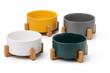 BOWL CERAMICA C/SOPORTE MADERA