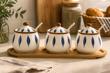 SET 3PCS FRASCOS C/DISEÃ‘O - CERAMICA