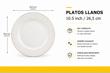PLATO CERAMICA 26.5CM - X6PCS
