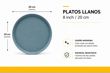 PLATO CERAMICA - 20CM CELESTE