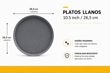 PLATO CERAMICA 26.5CM - GRIS (X1PCS)