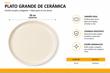 PLATO CERAMICA - 28CM BEIGE