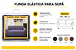FUNDA ELASTICA P/ SOFA - 2 CUERPOS