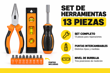 SET DE HERRAMIENTAS EN BLISTER 13PCS