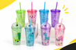 VASO PLASTICO 450ML C/BRILLOS