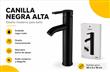 GRIFERIA DE BANO MONOCOMANDO - NEGRO