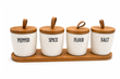 SET X4 FRASCOS CON BANDEJA