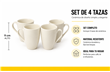 SET X4 TAZAS BLANCAS 350ML
