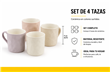 SET X4 TAZAS 350ML - ROMBOS