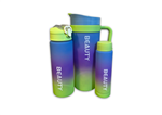VASO TRICOLOR + 2 BOTELLAS