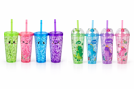 VASO PLASTICO 450ML C/BRILLOS