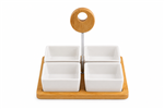 SET BOWLS P/PICADA - BASE BAMBU