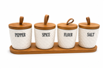 SET X4 FRASCOS CON BANDEJA