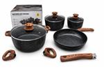 BATERIA DE COCINA 7PCS SIMIL MADERA