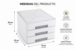 ORGANIZADOR CAJONES 3 NIVELES