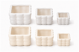 DECORACION DE CERAMICA - CUBO X3PCS