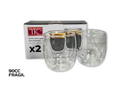 JARRITO DOBLE VIDRIO P/EXPRESSO (X2) 90ML