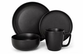 SET VAJILLA X16PCS - NEGRO