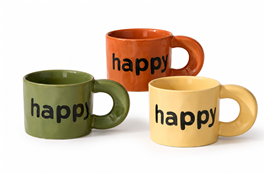 TAZA DE CERAMICA 400ML - HAPPY