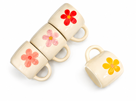 TAZA DE CERAMICA - FLORES