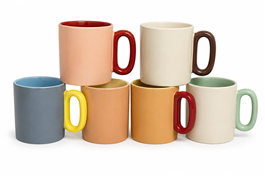 TAZA CERAMICA - BICOLOR 370ML