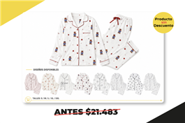 CONJUNTO PIJAMA C/CAMISA ESTAMPADO