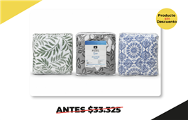 ACOLCHADO ESTAMPADO KING - BLANCO PARIS