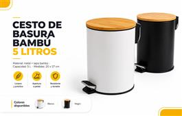 CESTO BASURA BAMBU - 5L