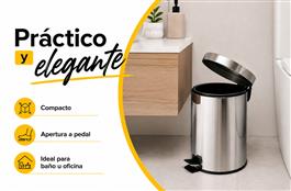 CESTO BASURA 3 LITROS PLATEADO