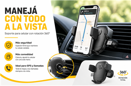 SOPORTE CELULAR P/ AUTO 360