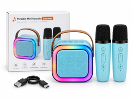 PARLANTE KARAOKE K12 C/2 MICROFONOS