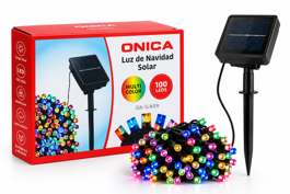 LUZ DE NAVIDAD SOLAR - 100LED RGB