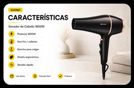 SECADOR DE PELO 1800W SUONO