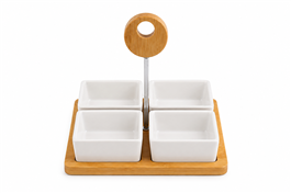SET BOWLS P/PICADA - BASE BAMBU