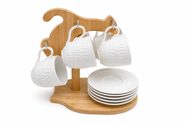 COMBO TAZAS + PLATOS C/SOPORTE (13PCS)