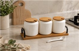 SET 3PCS FRASCOS C/CUCHARA