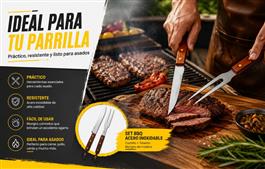 SET X2PCS - UTENSILLOS PARRILLA