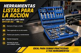 SET LLAVE TUBO 108 PCS ORYX