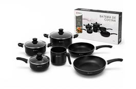 SET DE OLLAS 9 PIEZAS ORYX - NEGRO