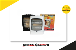 ESTUFA HALOGENA 1200W CON 3 VELAS FIJA