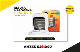 ESTUFA HALOGENA GIRATORIA 3 VELAS