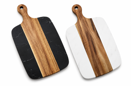 TABLA DE PICAR ACACIA CON MARMOL