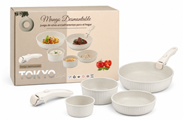 SET DE OLLAS 7PCS C/ MANGO DESMONTABLE