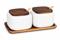 SET FRASCO CERAMICA CUADRADO - X2PCS