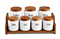 SET X7 FRASCOS CON TAPA Y BASE DE MADERA