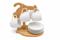 COMBO TAZAS + PLATOS C/SOPORTE (13PCS)